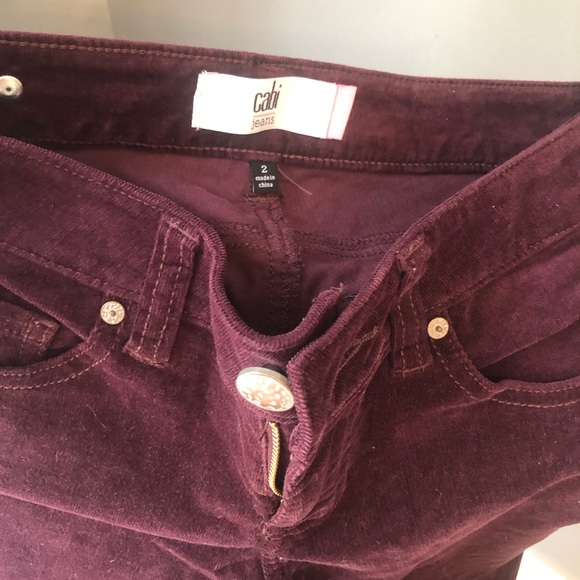 Cabi skinny corduroy pants size 2 - Picture 2 of 2